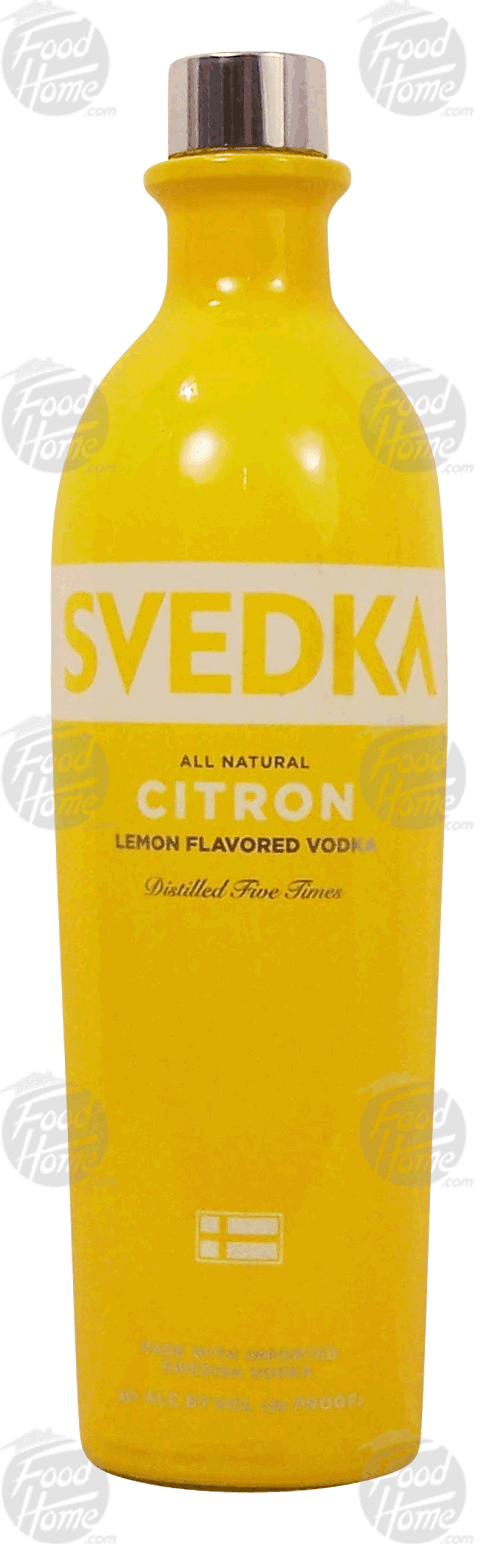 Svedka  citron flavored vodka, imported swedish, 35% alc. by vol. Full-Size Picture